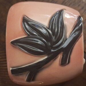 Vintage Royal Copley Pink and Black Planter